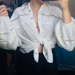 Free People Summer Stars Button Top